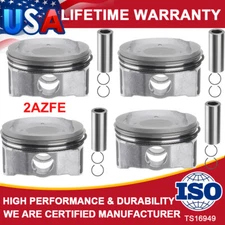 Oversize Pistons w/ Rings for 07-13 Toyota Camry RAV4 Scion tC Lexus 2.4L 2AZFE