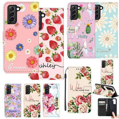 Personalised Stand Wallet Leather Case Cover For Samsung S25