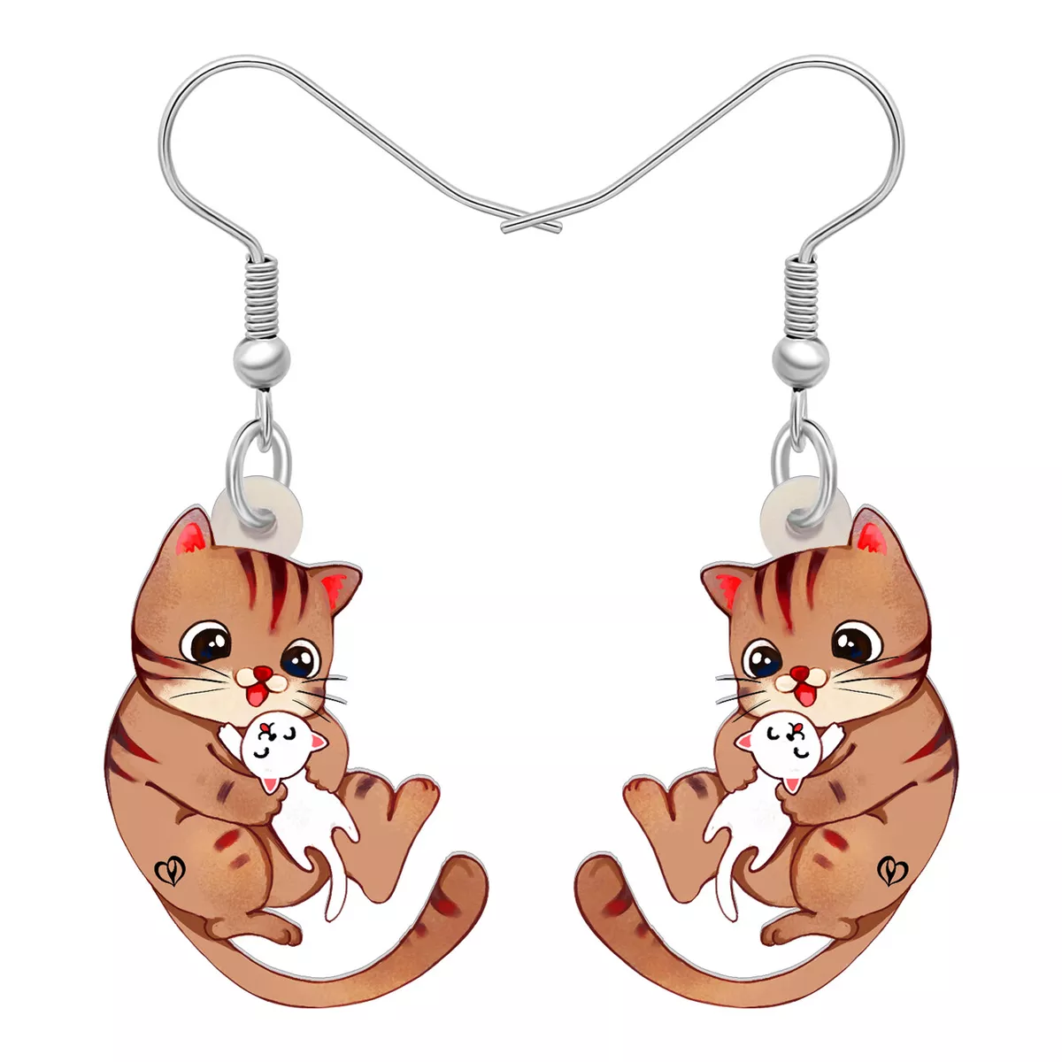 Acrylic Cute Cat Earrings Dangle Mothers Day Jewelry Gift for