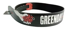 GREEN DAY GUITAR / BASS STRAP -- ECO LEATHER -- ADJUSTABLE -- FEDEX SHIPPING !!!