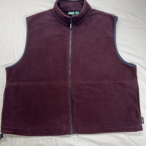 Gander Mountain Guide Series Burgundy Fleece Vest Men's 3XLT Tall Outdoor