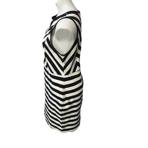 Vestido Loft Blazer Mujer Talla 10 Lote Sin Mangas Tejido Rayas Negro Trabajo Oficina Fecha - Imagen 9 de 12