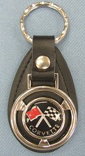 Corvette 1203 Mini Steering Wheel Leather Keyring 1962 1963 1964 1965 1966 1967