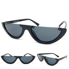 Classy Elegant Modern Retro Style SUN GLASSES Funky Unique Black Frame Dark Lens