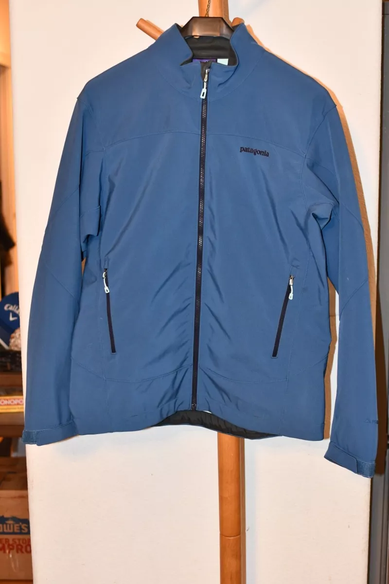 Patagonia Blue Jacket Softshell Full Zip Polartec Windstopper