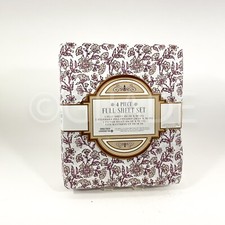 Polyester Full 4pcs Bed Sheet Set Soft Floral New