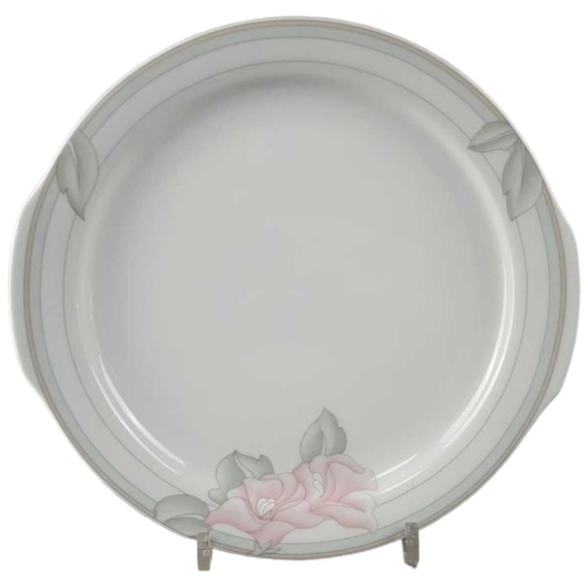 Placa de pastel Eschenbach Valencia flores rosadas con asas B 27,8 cm