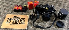 Nikon FE2 Film Camera w/35mm Nikon Series E Lens  Spiratone Plura-Coat 20mm