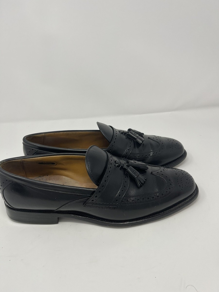 ALLEN EDMONDS CHAMBRAY BLACK LEATHER WING TIP TASSEL SHOES SIZE 10 E ALLEN EDMONDS CHAMBRAY BLACK LEATHER WING TIP TASSEL SHOES  main image 2
