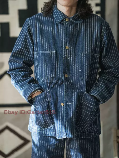 Non Stock 12oz Wabash Chore Jacket Vintage Mens Railroad Stripe