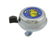 ALTALINE BOLT-ON STYLE YELLOW CARTOON HIPPO PRINT BICYCLE STEEL BELL.