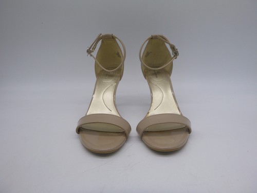 Bandolino Madia Beige Synthetic Patent Sandals Heels Size 6.5 M Ankle Strap - Picture 4 of 8