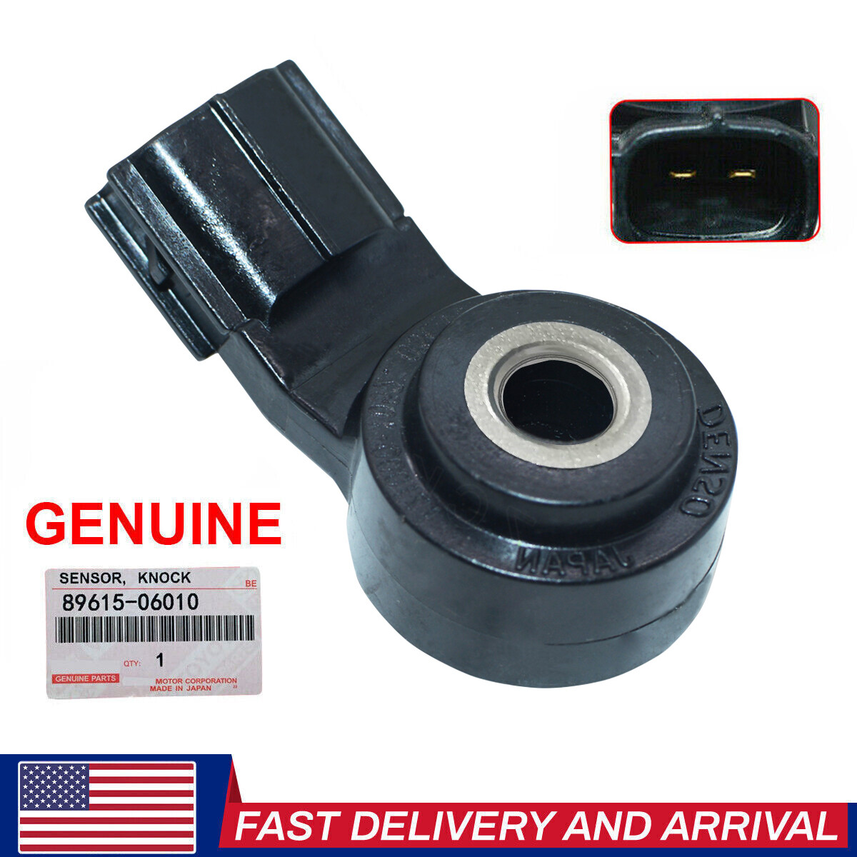 マンウィズ CONNECT WITH 3.11 2PCS OEM 89615-06010 Genuine Engine Knock Sensors For Toyota