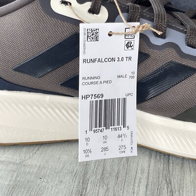 Adidas RunFalcon 3 TR‎ Running Shoes Men 10.5  Olive Green Black Sneakers HP7569 s-l1600.jpg main image 3