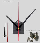 Quarz Uhrwerk lautlos mit Zeigersatz 120 mm Alu schwarz gold 12 cm Wanduhr DIY