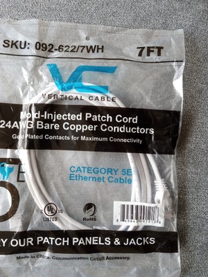 VC Vertical Cable SRU:092-622/7WH      7 FT