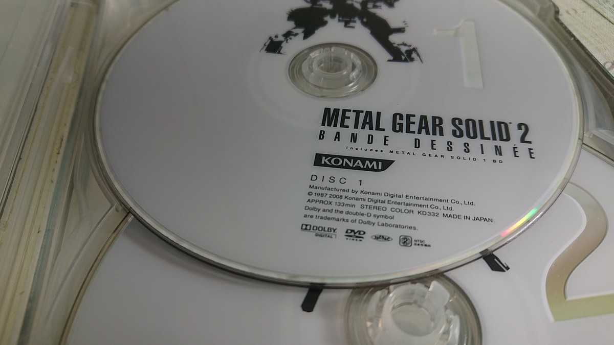 Metal Gear Solid 2 Bande Dessinee DVD MGS 1 & 2 Japanese Version