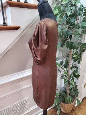 aline brown dress Brown Satin Long A-Line Prom Dress, Off the Shoulder Evening Party Dre