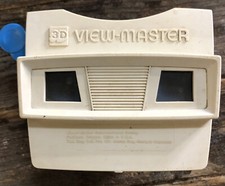 lot of 4 Vintage Red White GAF/3D Viewmaster Sawyer Slide Viewer USA Tested