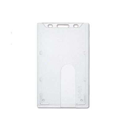 100 Pack Rigid / Hard Plastic Clear Vertical Top Load Badge Holders AC-915-Q100