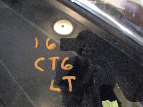 16-20 2016-2020 Cadillac CT6 Driver LEFT Rear Quarter Window GLASS W/CHROME OEM - Picture 3 of 3