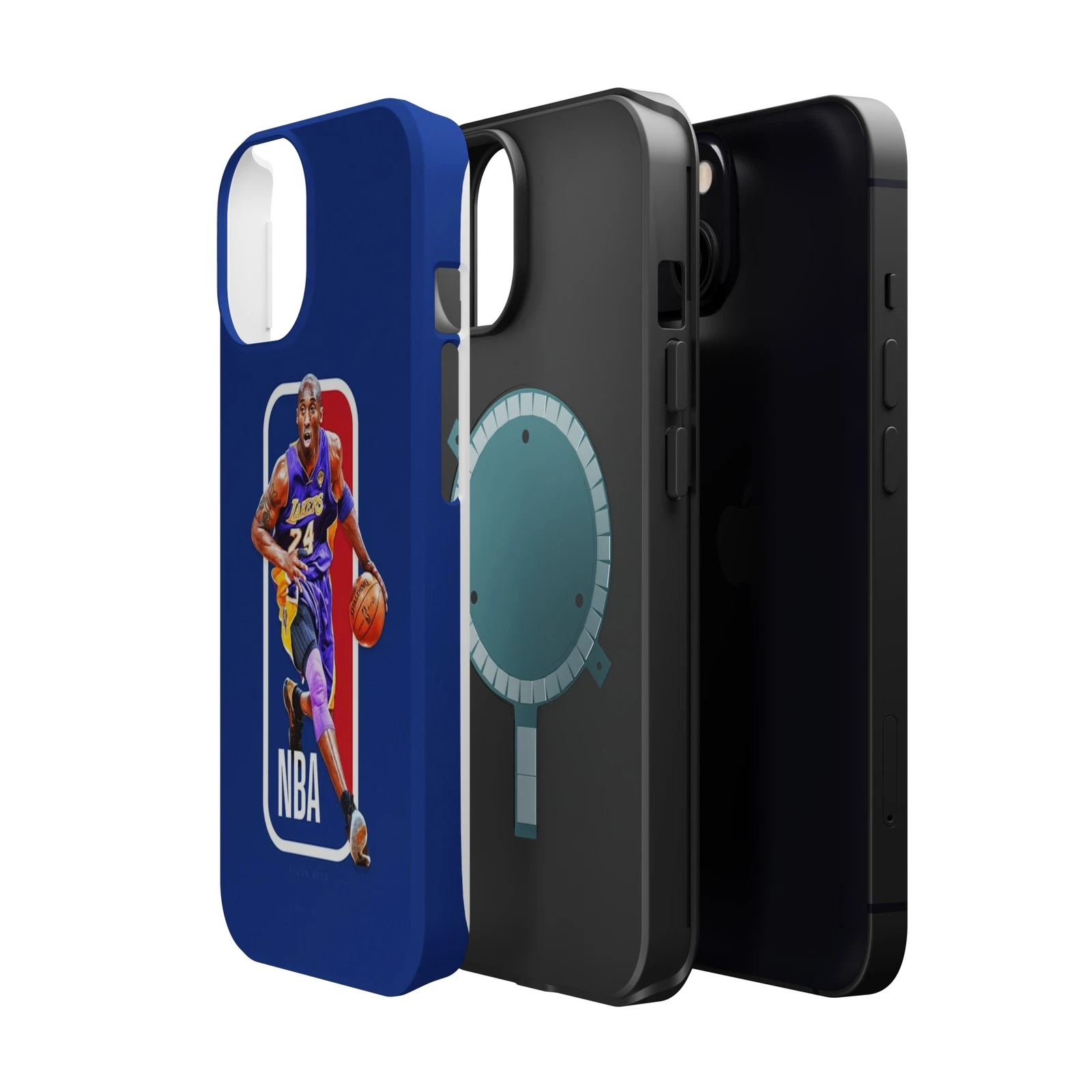 Kobe Bryant NBA Logo, Black Mamba Phone Case