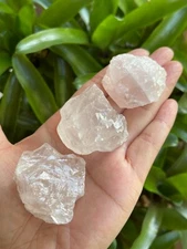 Rose Quartz Rough Natural Stones, 1.25-2" Raw Rose Quartz, Wholesales Bulk Lot