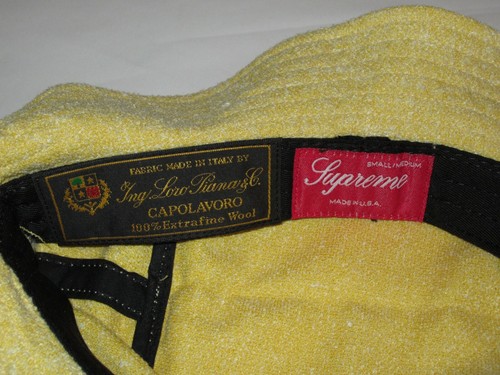 SUPREME Classic Logo Terry Crusher YELLOW Bucket Hat Small/Medium NEW! S/S 2021 - Picture 4 of 4