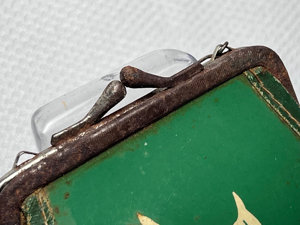 VTG Green Celluloid Scottie Dog Kiss Clasp Hinged Coin Cash Mini Micro Purse - Image 3 of 4