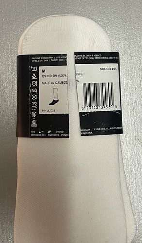NIKE EVERYDAY LEICHTES FOOTIE WEISS MEDIUM SX4863-101 3 PAAR. - Bild 4 von 5