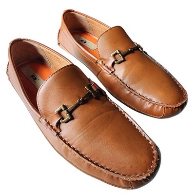 9.5D Silva Moc Toe Bit Drivers Shoes Joseph Abboud Mens Size Brown 9 1/2 Slip On