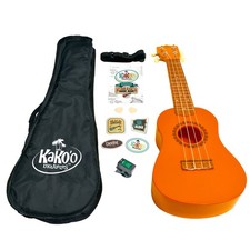 KaKo'o: 21" Professional Wooden Ukulele Set - Sunrise Orange
