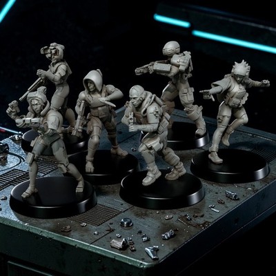 Marathon Runner Shell Inspired Miniatures Wargaming 32mm Assassin Vandal Fan Art