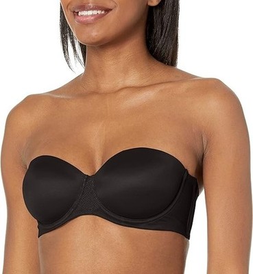 Bali One Smooth U Stay in Place Strapless Underwire Bra DF6599 - Black 42D