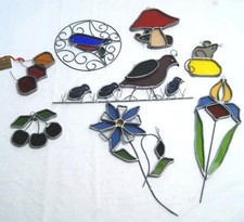 Vintage Stained Glass Suncatcher Window Hanging Ornament Decor Art PICK CHOOSE
