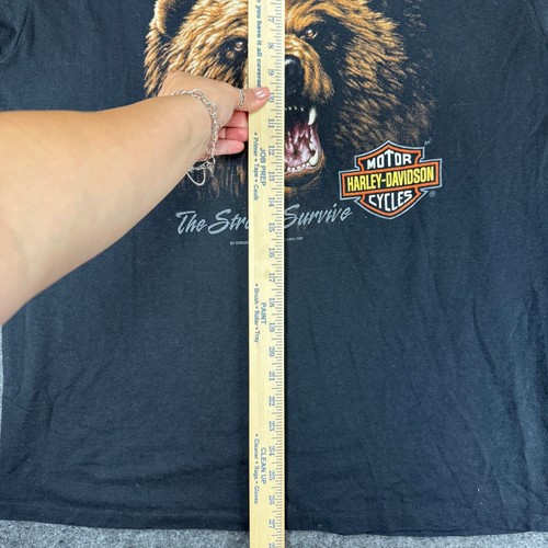 Camiseta De Colección Harley Davidson XL Bear The Strong Survive Stetson's Army Navy - Imagen 8 de 10
