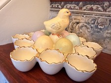 Vintage Deviled Easter Egg Dish/Plate W/Chick...