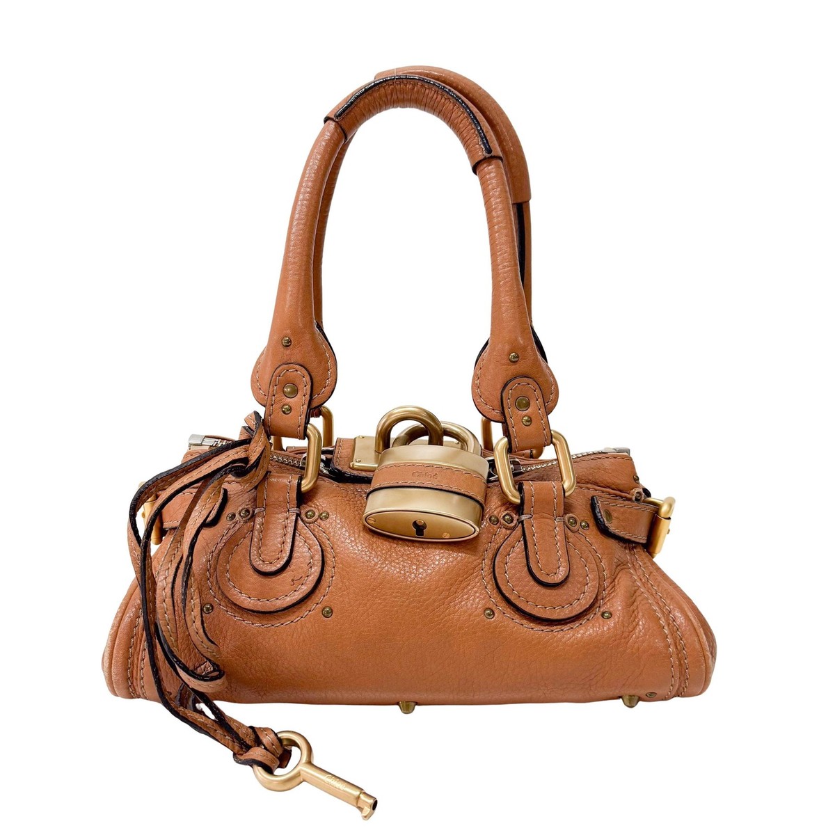 Chloé ブラウン パディントン Paddington bag in grained leather Brown - Chloé