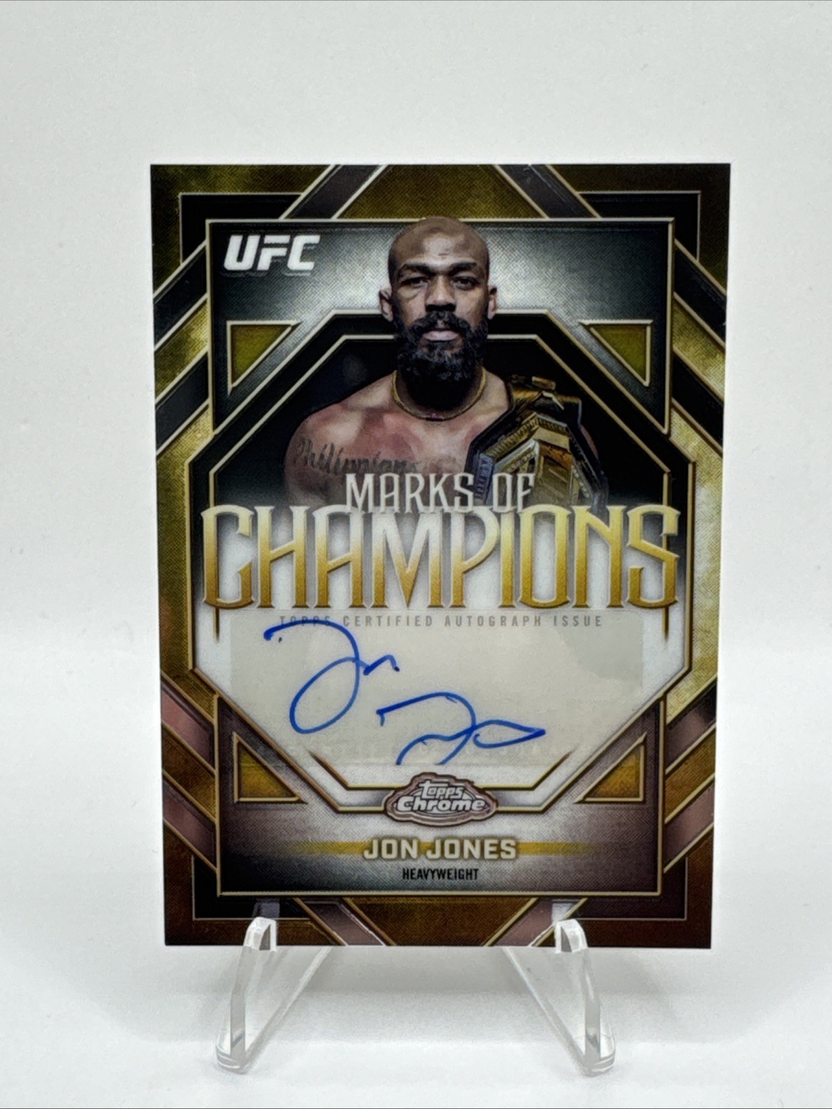 2026 Topps Chrome UFC Jon Jones Marks Of A Champion MOC-JJ