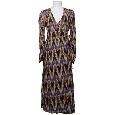 Aiko, Wickelkleid, Größe: XS, Schwarz/Lila/Mehrfarbig, Print, Damen #oka