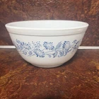 Vintage Pyrex Colonial Mist White With Blue Nesting Bowl 1.5L #402