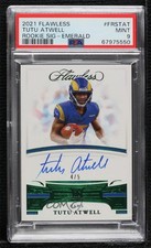 2021 Flawless Rookie Signatures Emerald 4/5 Tutu Atwell PSA 9 MINT Auto 01bj