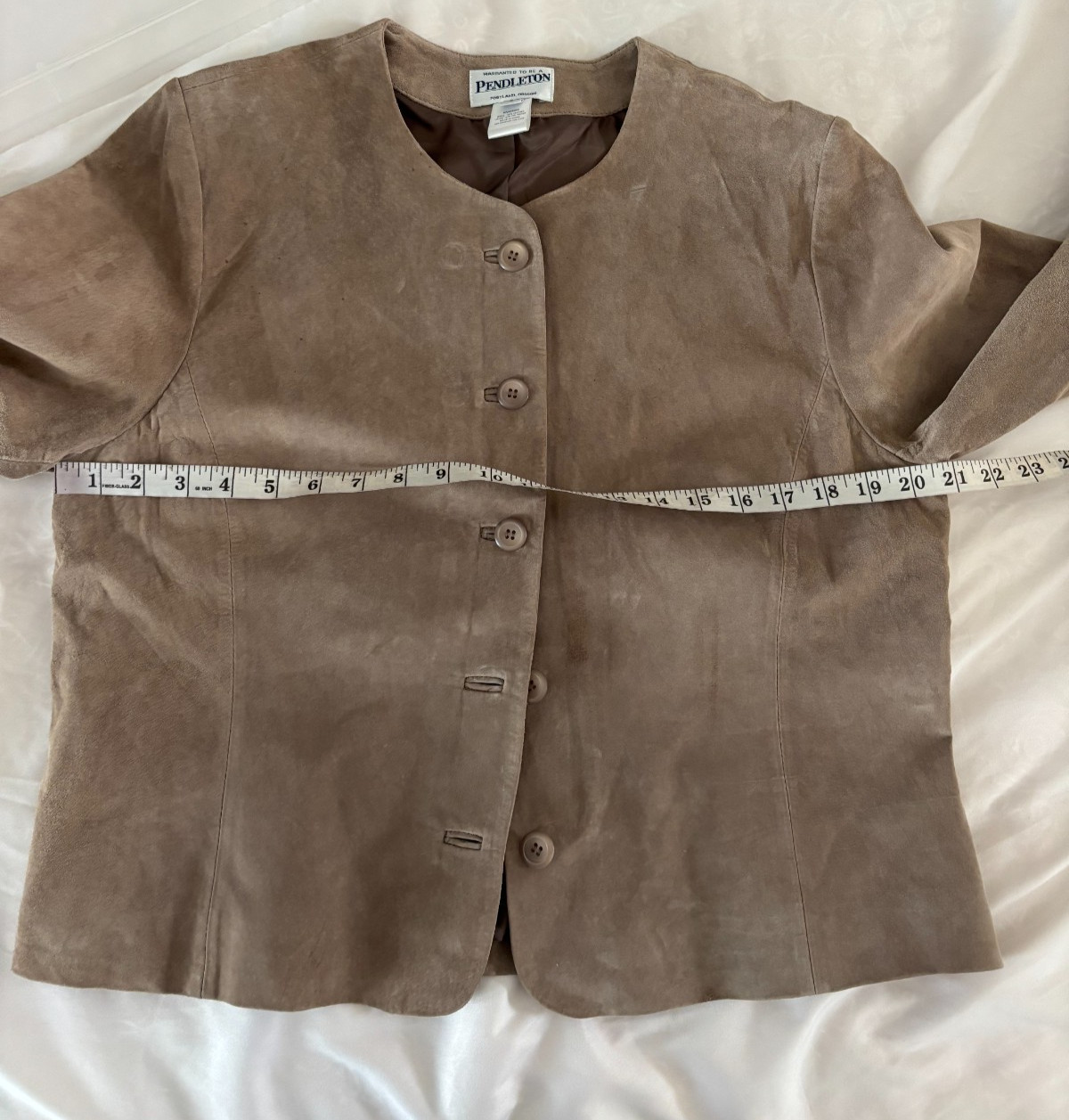 Pendleton Suede Leather Jacket Large Bell Style L… - image 15