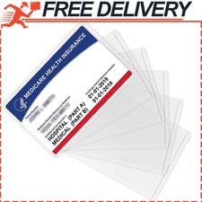 10-Pack Medicare Card Holder Protector Sleeves, 12Mil Clear PVC Soft Waterproof