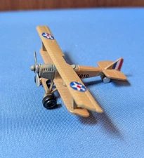 Vintage high speed diecast bi-plane #645, U.S., 3 1/4" wing span