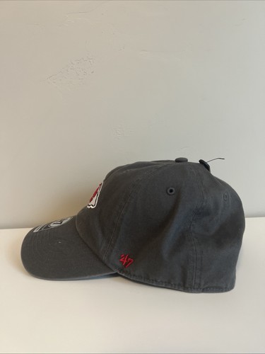 ‘47 Brand Kansas City Chiefs Gray Clean Up Adjustable Strapback Cap Hat NEW - Picture 2 of 4