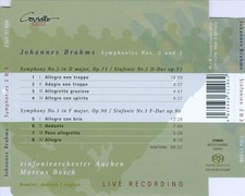 JOHANNES BRAHMS: SYMPHONIEN 2  3 NEW CD