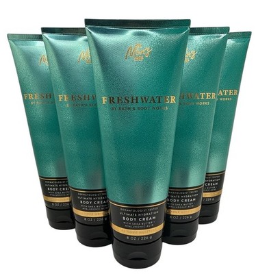 Qty 6 Bath & Body Works FRESHWATER Men's Collection Ultimate Body Cream Set