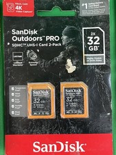 SanDisk SDSDXWT-032G-AW6V2 Outdoors Pro SD 4K UHS-I, U3 Card 32GB 2-Pack