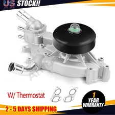 Water Pump w/Thermostat For Chevy Silverado Tahoe Sierra Cadillac 4.8/5.3/6.0L